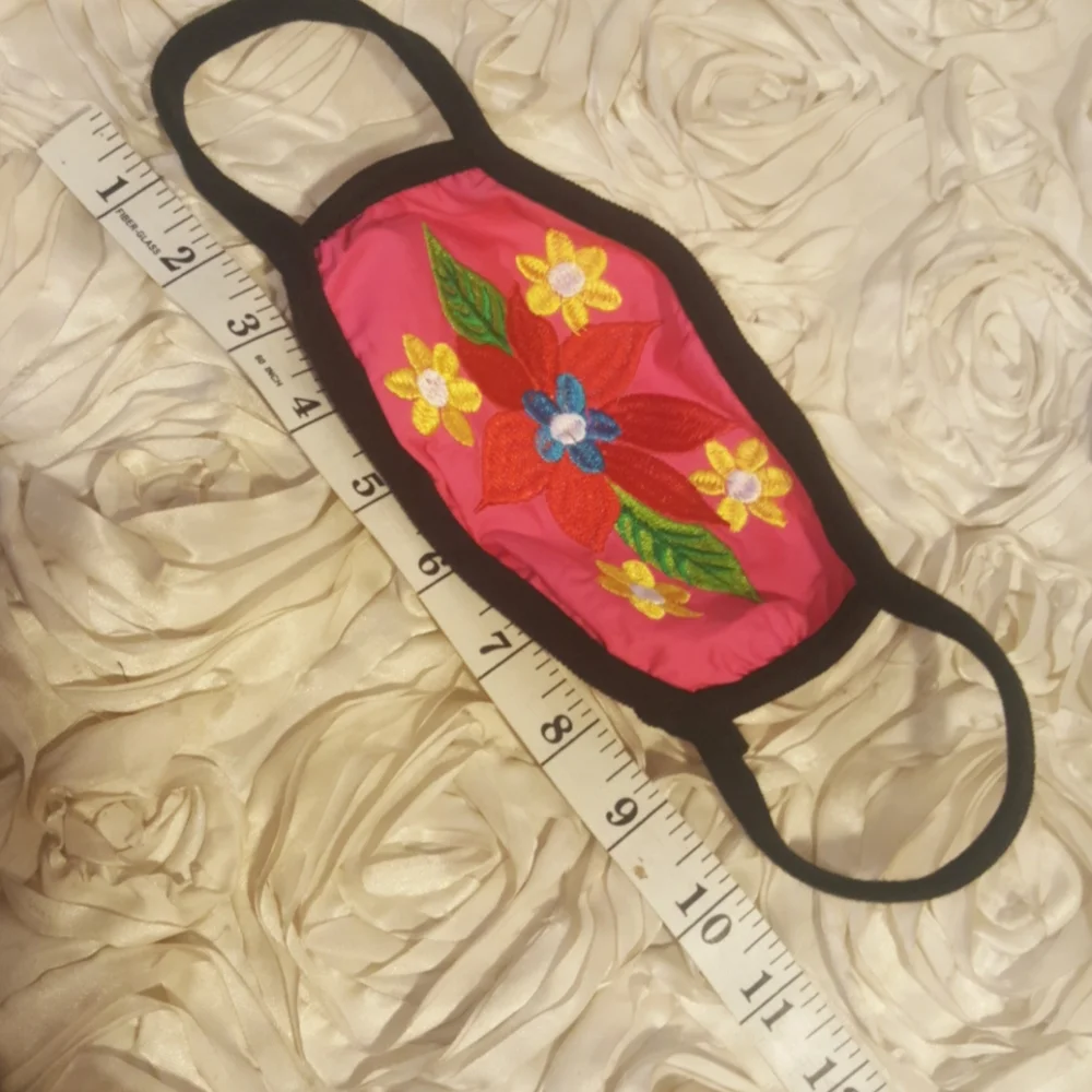 Face Mask Fashion Floral Embroidered